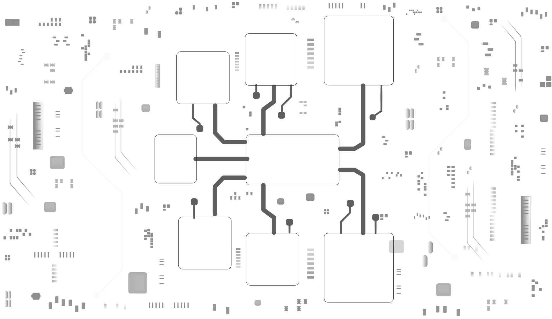 PCB background elements representing the Origami Link graph